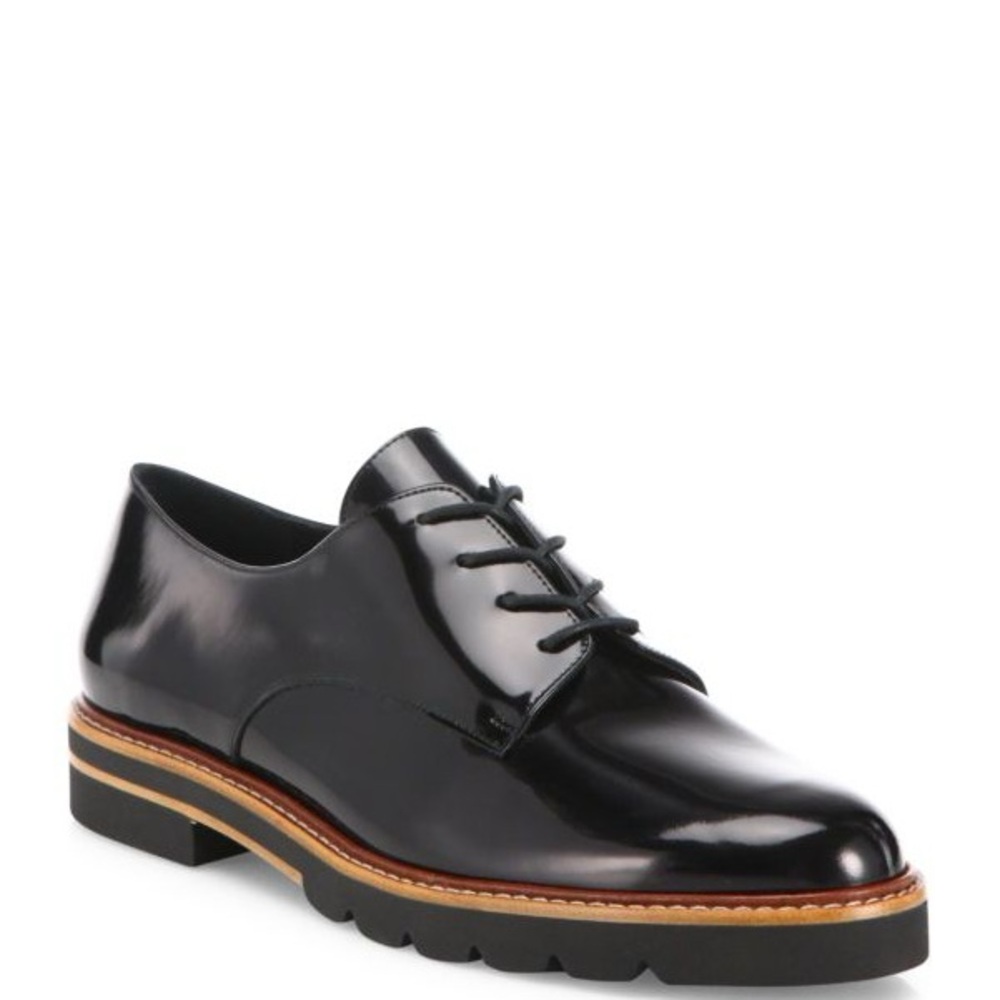 STUART WEITZMAN Metro Patent Leather Oxfords Size 7M